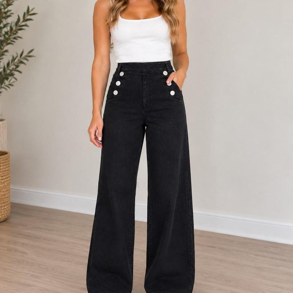 Loft black denim high waistwd